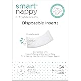SmartNappy Disposable Inserts for by Amazing Baby Hybrid Diaper Cover, Extra Absorbent, No Plastic Liner, Size 2, 8-15 lbs, 2