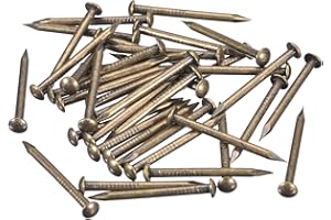 uxcell 35Pcs Small Tiny Nails 1.5x20mm(DXL) Tiny Brass Nails Hardware Round Head Brass Nail for Wooden DIY Projects Decorativ