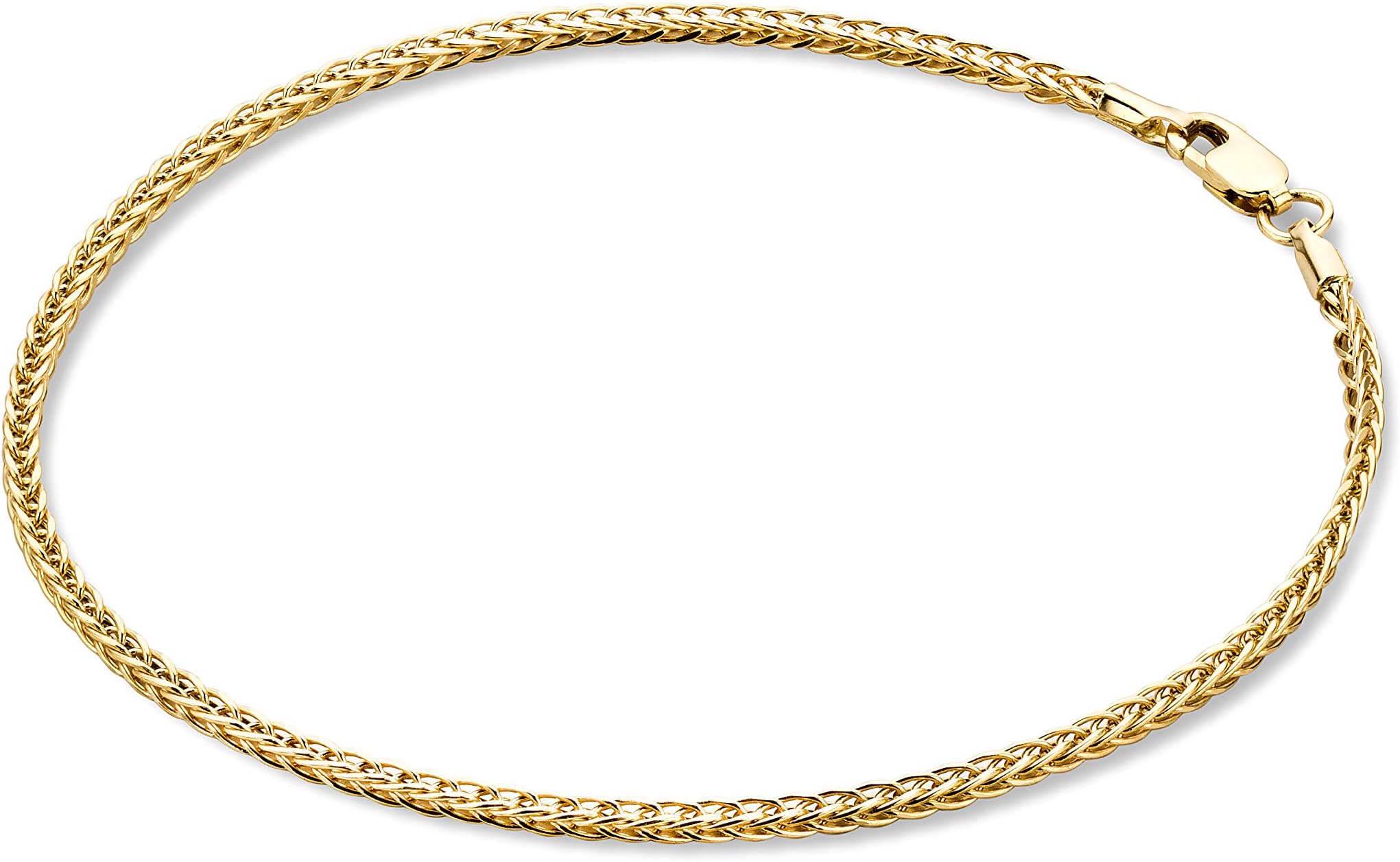 OROVIJewellery Women Yellow Gold Bracelet, wheat Chain 19.5 cm 14 K / 585 Gold
