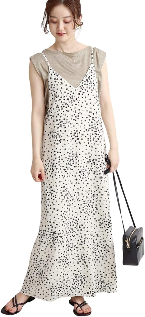 Amazon Co Jp イエナ フラワープリントキャミワンピース 36 ナチュラル ファッション
