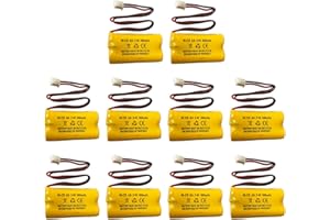 BATTERY HAWK 2.4V 600MAH NiCd Exit Sign Emergency Light Battery Replacement (10 Pack) Yellow