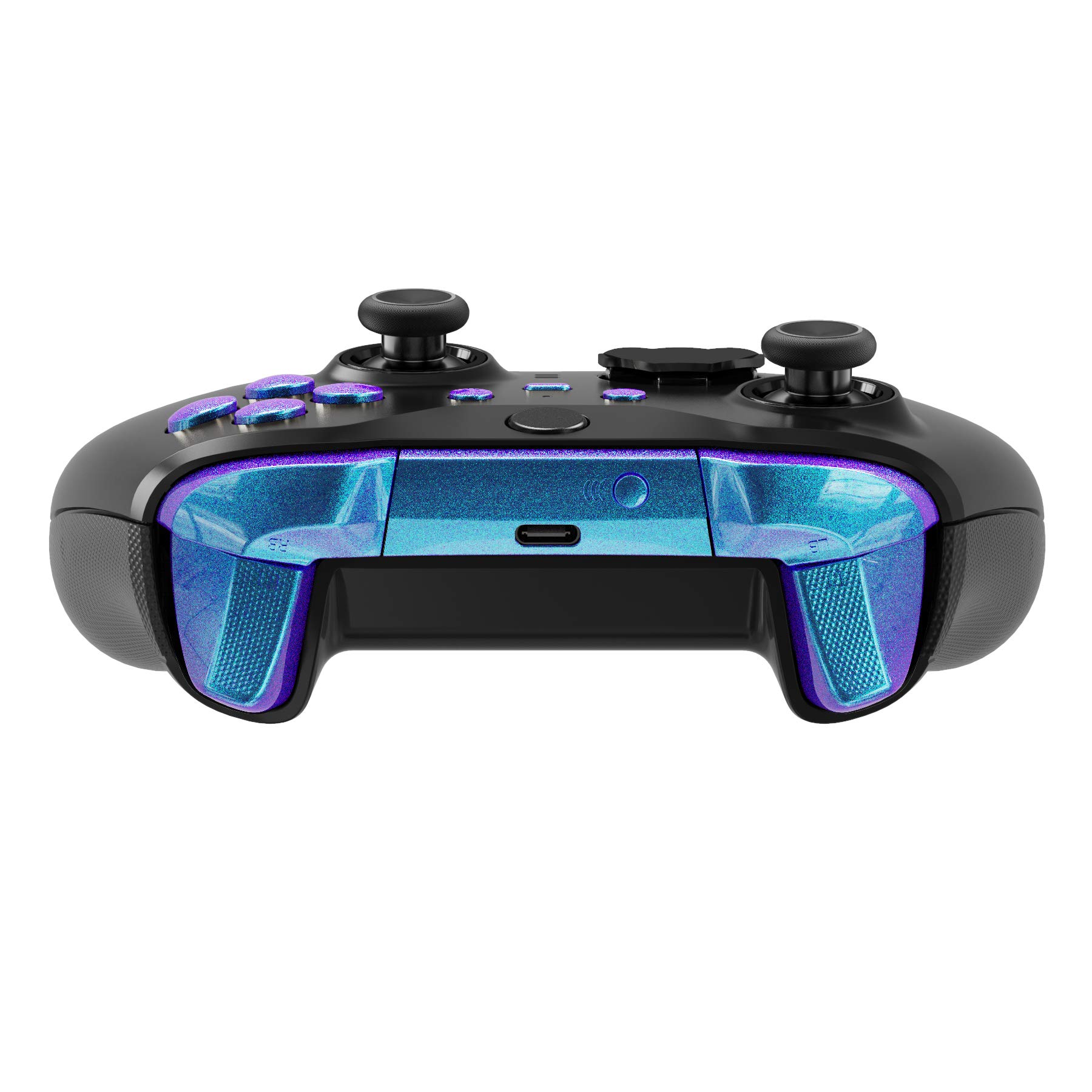 eXtremeRate Chameleon Purple Blue Replacement Buttons for Xbox One Elite Series 2 Controller, LB RB LT RT Bumpers Triggers ABXY Start Back Sync Profile Keys for Xbox Elite Series 2 Core Controller