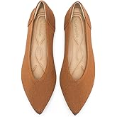 Semwiss Women's Ballet Flats Comfortable Casual Dressy Shoes,Work Flats Office Shoes Pointed Toe Leopard Flats.