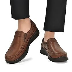 Men's Loafers Casual Slip Ons, Men Brown Dress