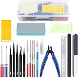 Rustark 21Pcs Modeler Basic Tools Craft Set Hobby Building Tools Kit for Gundam Car Model Building