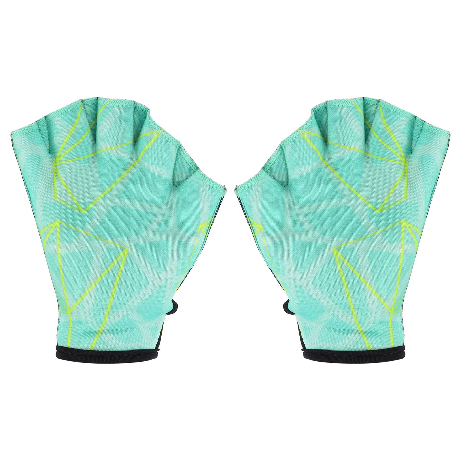PATIKIL Webbed Swim Gloves, Swimming Aquatic Gloves, L, Light Green