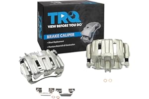 TRQ Front Brake Caliper Set Brackets Hardware Zinc Coated Compatible with 2007-2012 Acura RDX 2010-2011 Honda Accord Crosstour 2007-2016 Honda CR-V 2005-2010 Odyssey