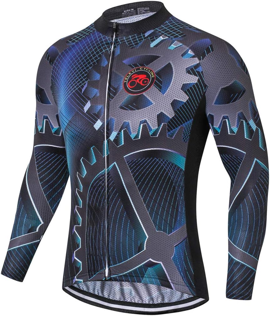 Shenshan Sports Cycling Long jersey Men Bike clothing Spring Autumn MTB Long Sleeve Shirts Racing Black Gear