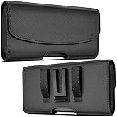 DeBin Case for iPhone 16 16 Pro 16e 15 15Pro 14 14 Pro 13 Pro 12 Pro 11 Xs X 10 XR, Nylon Cell Phone Belt Holder Holster with Belt Clip, Carrying Pouch Cover (Fits Phone with Protective Case on)