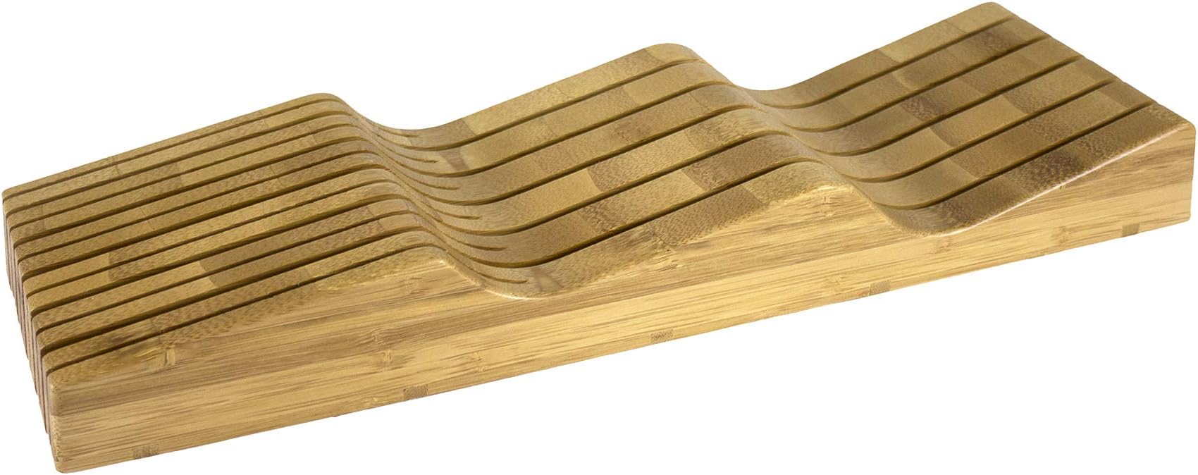 Totally Bamboo In- Drawer Knife Block, 17" x 5.25", Bamboo