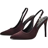 Elisabet Tang Women's Elegant 4.1 in Pumps Sexy Closed Toe Stilettos Classic Pointed Toe Heels Adjustable Slingback Daily Party Work Shoes