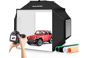 OBEST Upgrade Professional Light Box, 16" x 16" Photo Box with Lights Portable Folding Photo Studio Light Box Photography wit