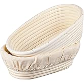 Banneton Bread Proofing Basket - Rattan Proofing Baskets for Sourdough Bread | Banneton Baskets Bowls with Linen Liners for Artisan Homemade Bread Baking (10 inch Basket Set of 2)