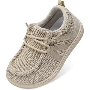 LeIsfIt Barefoot Toddler Shoes Wide Toe Box Slip-On Casual Shoes for Boys & Girls Breathable Flexible Loafers for Indoor & Ou