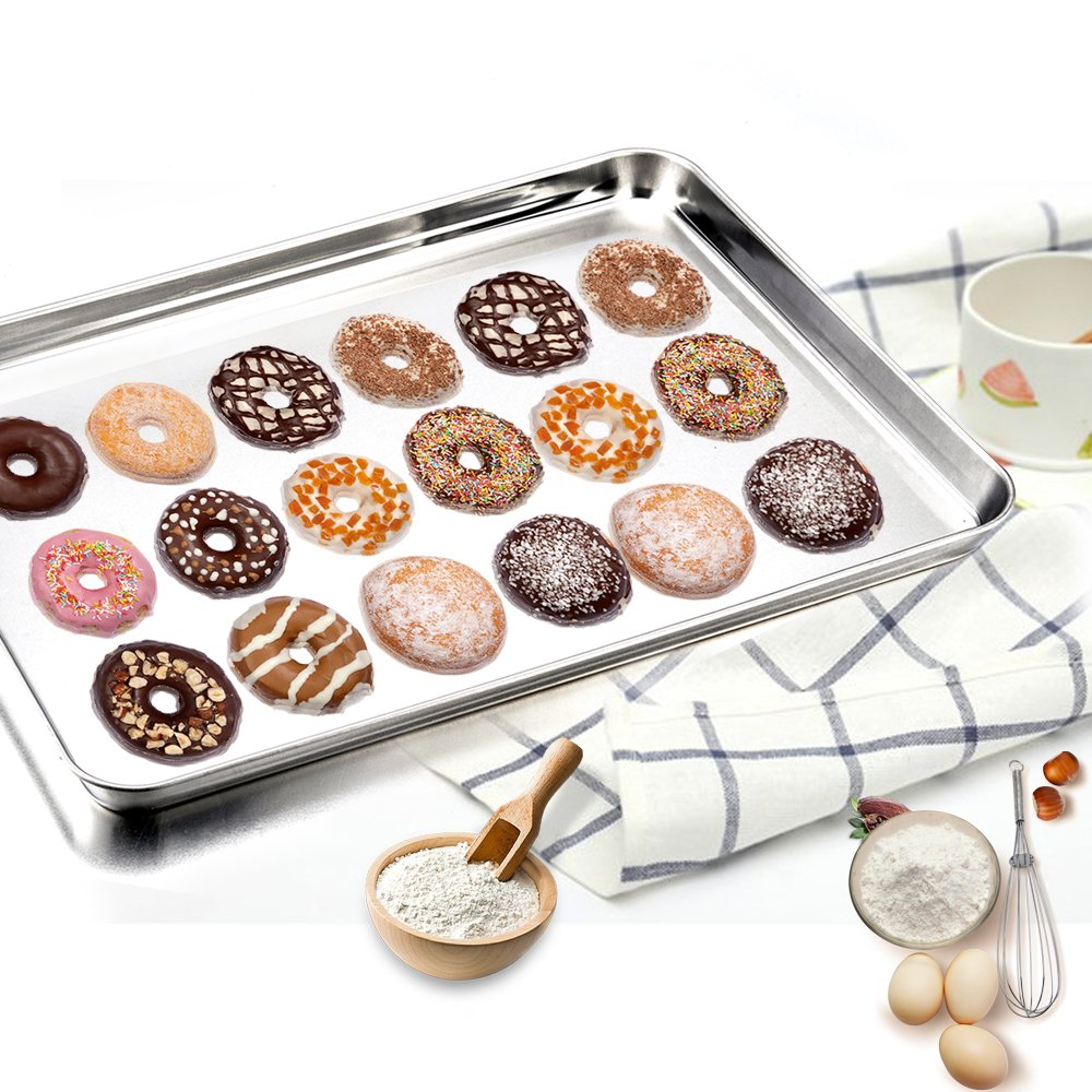 Baking & Cookie Sheets Home TeamFar Pure Stainless Steel Baking Sheet
