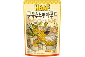 [Official Gilim HBAF] Korean Baked Corn Seasoned Almond Nut | Kids, School, Lunch, Office, Work, Travel, Camping Party Snack | Pre-workout Protein Snack | Korean Food Healthy Snacks | Asin Snack Korean Sovenior (Baked Corn x 120 gram pack)