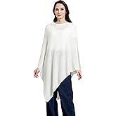 RYYOYY Soft Cashmere Blend Knitted Poncho for Women Wayfarer Travel Luxurious Dress Versatile Lightweight