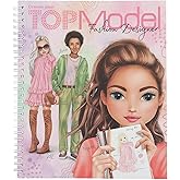 Depesche 13582 Create Your TOPModel Colouring Book with 40 Pre-Printed Pages to Create Outfits, Colouring Book to Design and Decorate Beautiful Looks