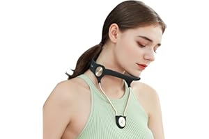 ALPHAY Neck Support, Adjustable Neck Brace, Neck Stretcher Exerciser Cervical, Neck Traction Device, Correction for Spine Pressure Neck Pain Relief Improving Forward Neck Posture (16.6 -18.9 inchs Black)