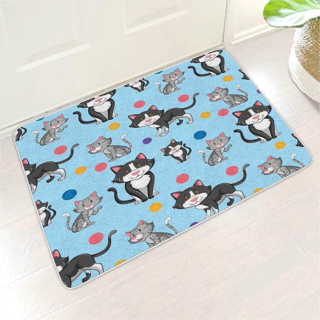 N/A Beautiful Cat Door Mat Front Door Mat Outdoor Indoor Room Entrance