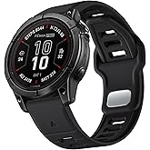 Negatta Quickfit 26mm Band Replacement Compatible with Garmin Fenix 8 51mm 7X 6X 5X Watch, Soft Silicone Sport Strap Also for Fenix 3 HR/Instinct 2X Solar 3 50mm /Enduro/Quatix/Tactix/Epix Pro 2