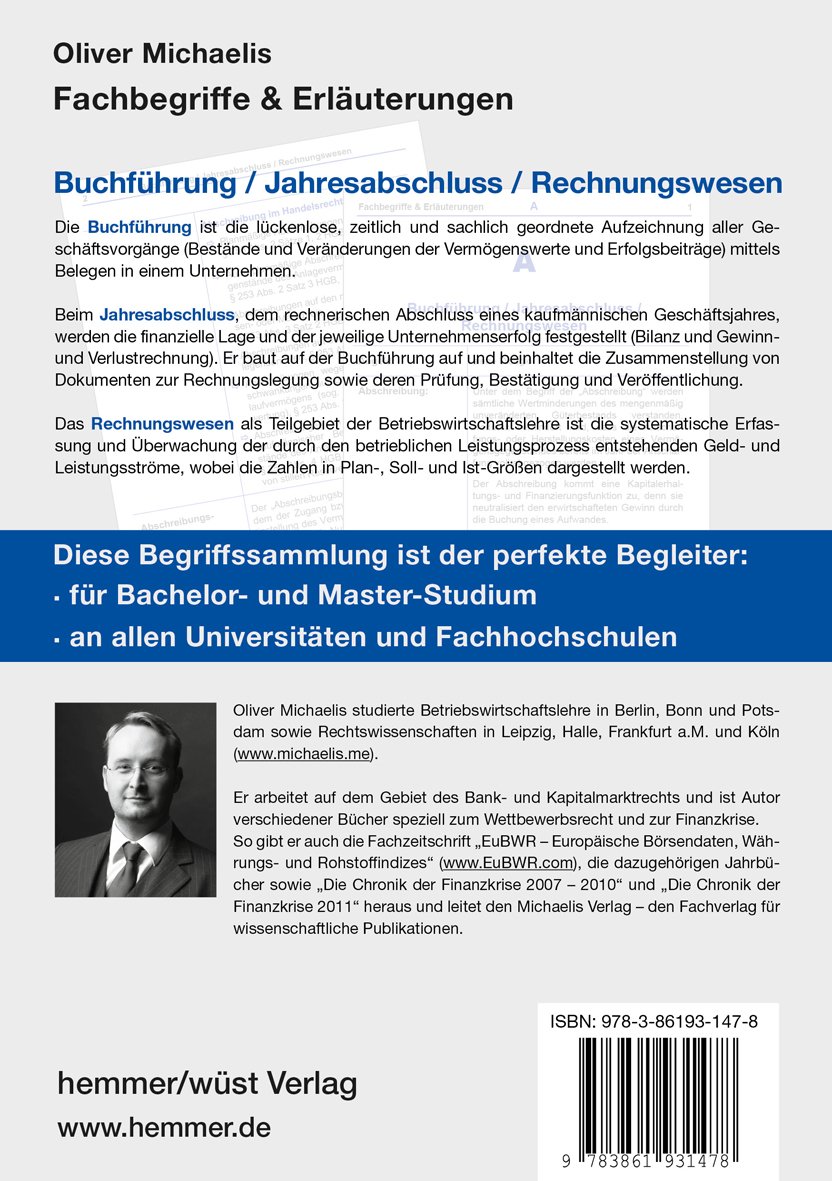 Buchfuhrung Jahresabschluss Rechnungswesen 9783861931478
