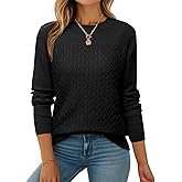 EVALESS Sweaters for Women Trendy 2025 Crewneck Long Sleeve Lightweight Knit Pullover Tops Fall Fashion Outfits