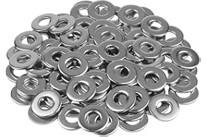 100pcs 1/4" Stainless Flat Washer, Choose Size, 18-8 (304) Stainless Steel 304, by Persberg,(120-9)