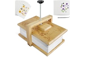 Stranthother Large Flower Press Kit 11.6 * 7.9 inch Even Pressure Flower Pressing Dried Flower Paper Leaf Plant Press Kit DIY Art & Craft Kit Great Gifts for Plant and Craft Lovers