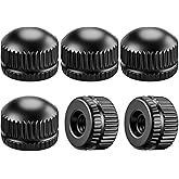 6 Pcs M4 Screw Caps for Light Fixtures Lamp Shade Nut Replacement Parts Black Lamp Finals Decorative Hardware for Chandeliers &amp; Wall Lights