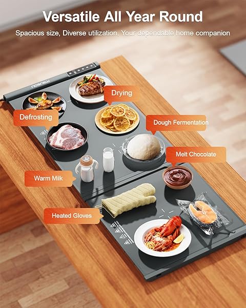 EXPANDABLE WARMING MAT FOR FOOD – ITRUSOU 42″X16″ EXTRA LARGE ELECTRIC WARMING TRAY WITH 7 TEMP SETTINGS, SWITCHABLE ℃/℉, 99H TIMER, CHILD LOCK – 2 PANELS CUSTOM SIZES FOR ENERGY EFFICIENCY