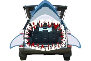 FALIZIFU Halloween Shark Trunk or Treat Car Decorations Kit Scary Halloween Blue Shark for Car SUV Truck Garage Door Entryway Archway Shark Party Decoration Halloween Garage Door Decor