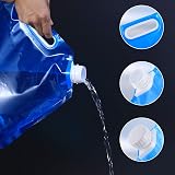 Yibaijia 5L Collapsible Water Container 4 Pack Outdoor Car Water Carrier Blue view 4
