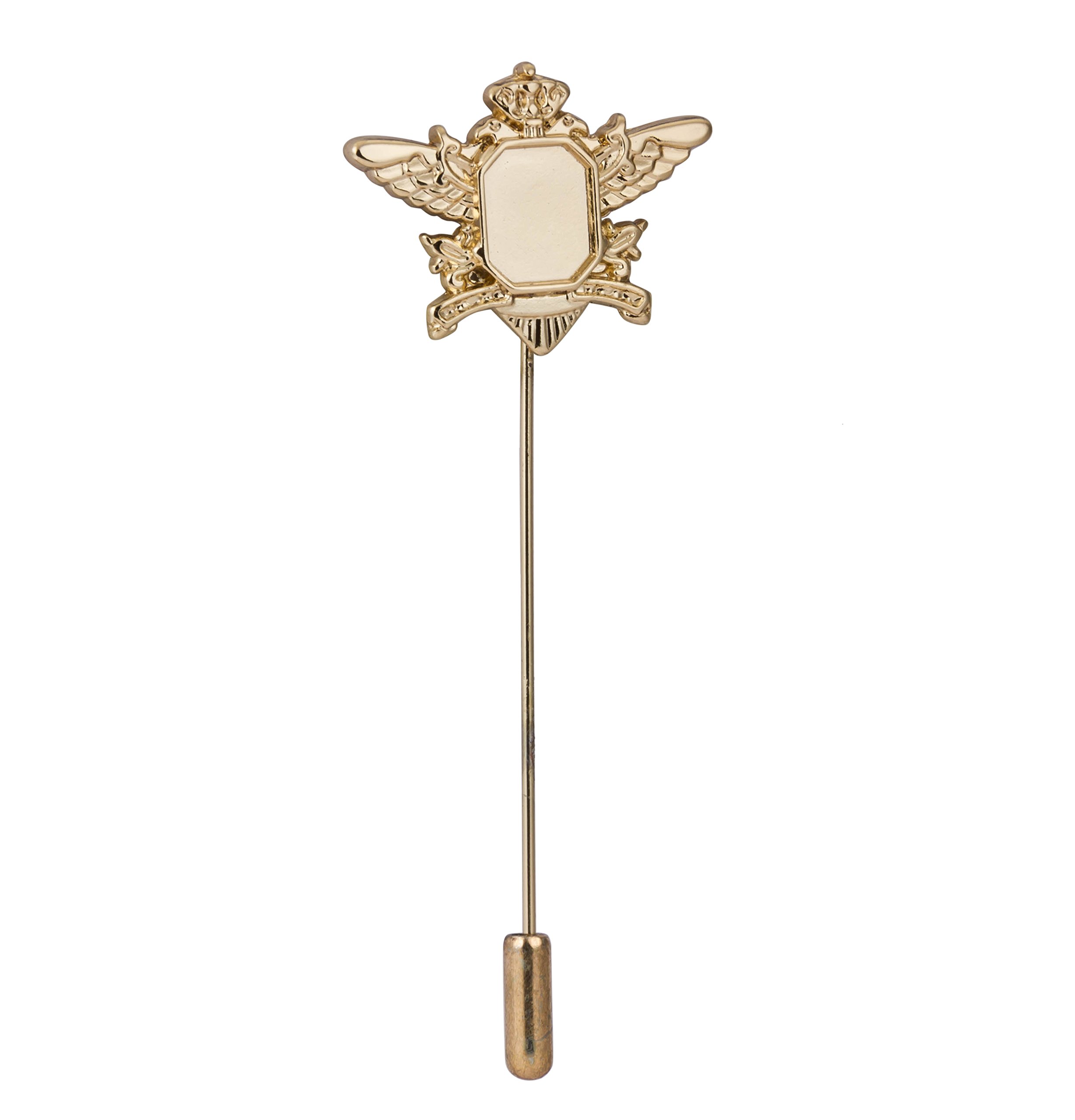 Brooch Lapel Pin for Men Gold Crowned Eagle Lapel Pin Badge Coat Suit Wedding Gift Party Shirt Collar Accessories