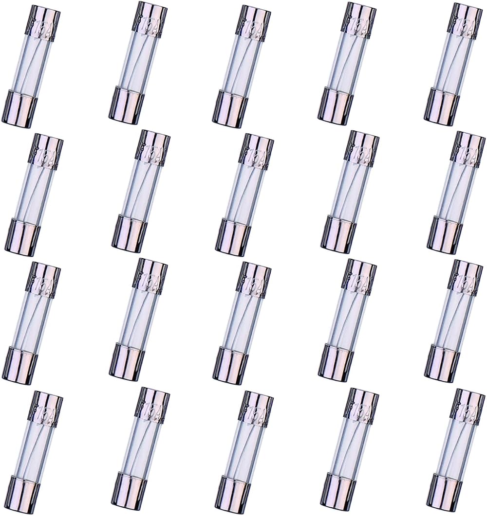 HUAREW F15AL250V 20 Pcs 5x20mm Fast-Blow Glass Fuse 15A 250V