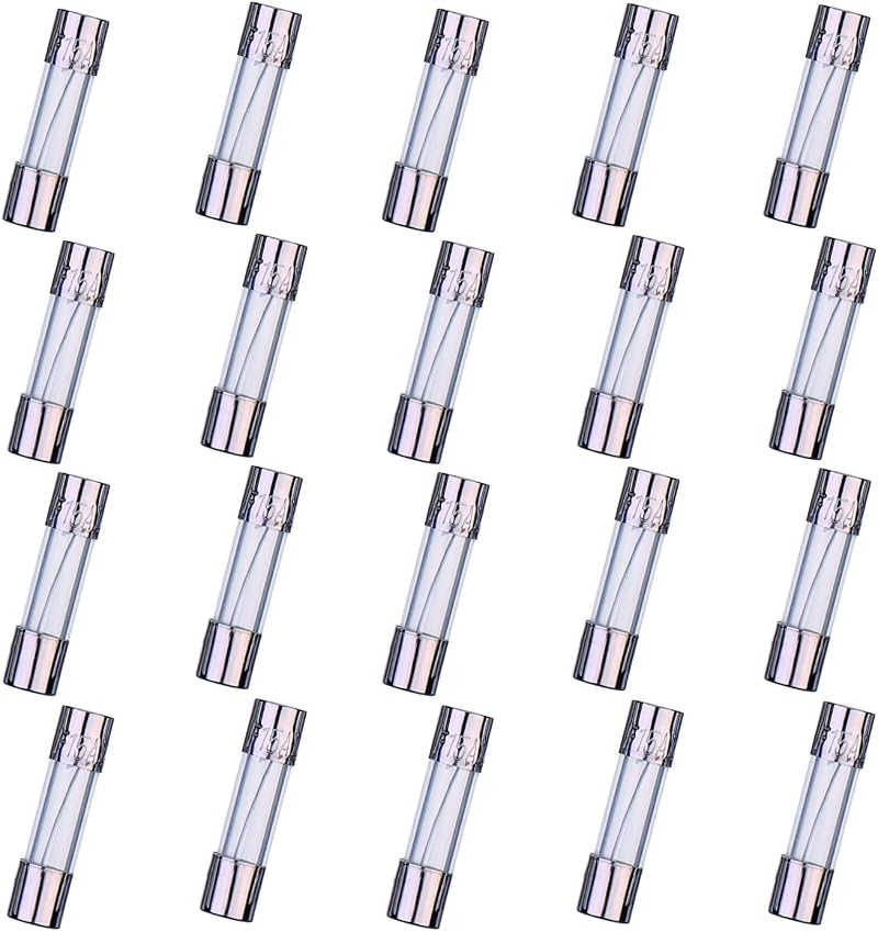 HUAREW F15AL250V 20 Pcs 5x20mm Fast-Blow Glass Fuse 15A 250V