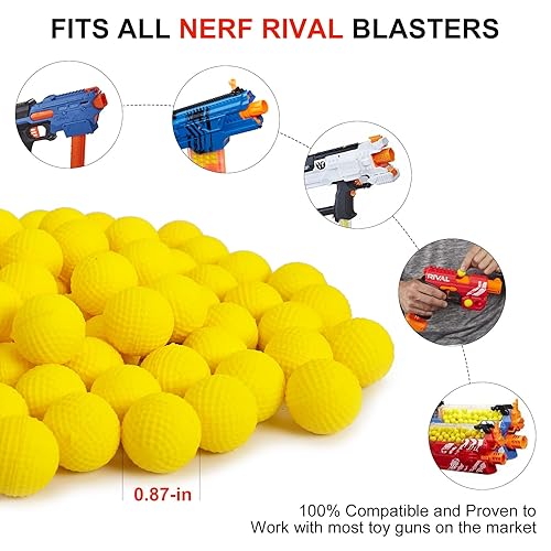 500 Rounds Refill Pack Balls Ammo Bulk Compatible with Nerf Rival
