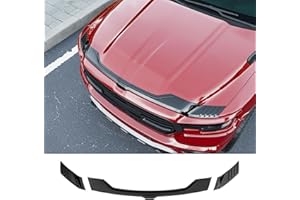 CZmenghe Hood Deflector Compatible with 2019-2026 Dodge Ram 1500 Hood Protector (No Rebel RHO TRX) ABS Shield Replacement for 2019-2026 Dodge Ram 1500 Accessories (Glossy Black)