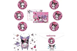 Kurom Birthday Invitations with Envelopes and Stickers for Kids- Birthday Party Invitations for Girls(Service 12 Persons)