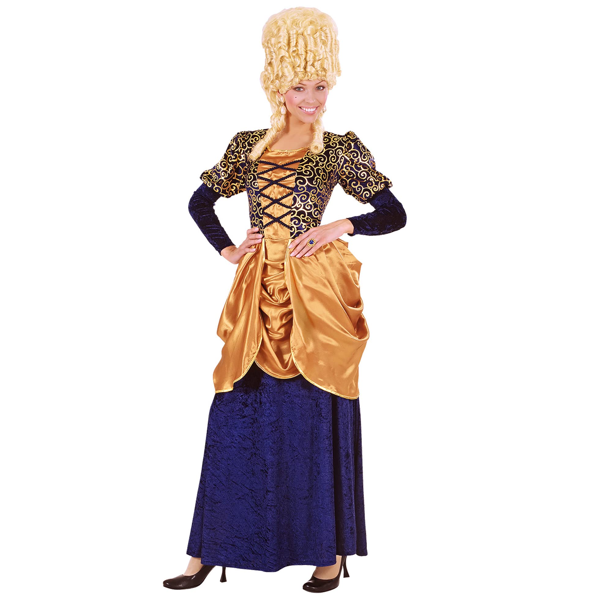 Ladies Blue Marquise Dress Costume Large UK 14-16 for Regency 17th 18th Century Fancy Dress