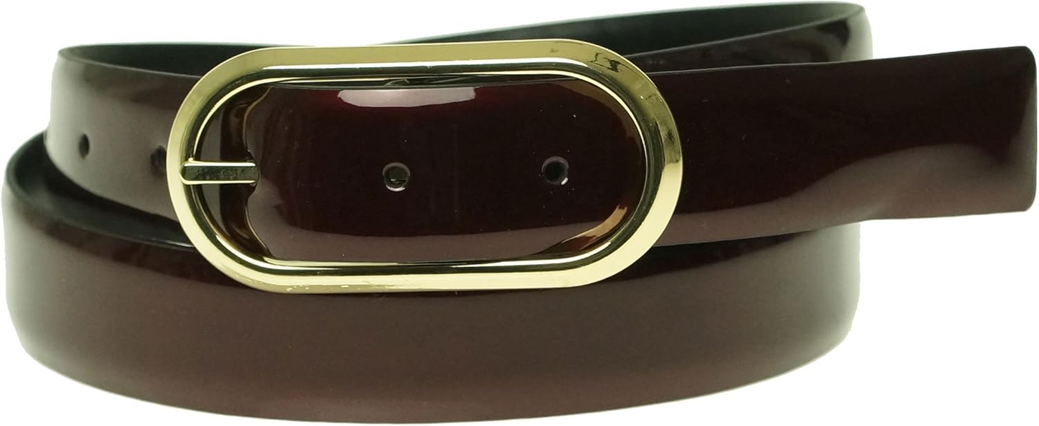 Womens Oval Buckle Reversible Pant Belt Red & Black Style & Co