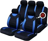Sakura Car Seat Covers Carnaby Blue SS5292 Full Universal 2 Front 1 Rear