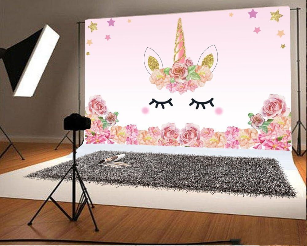 7x5ft Unicorn Themed Photo Backdrop Birthday Party Background Baby Shower