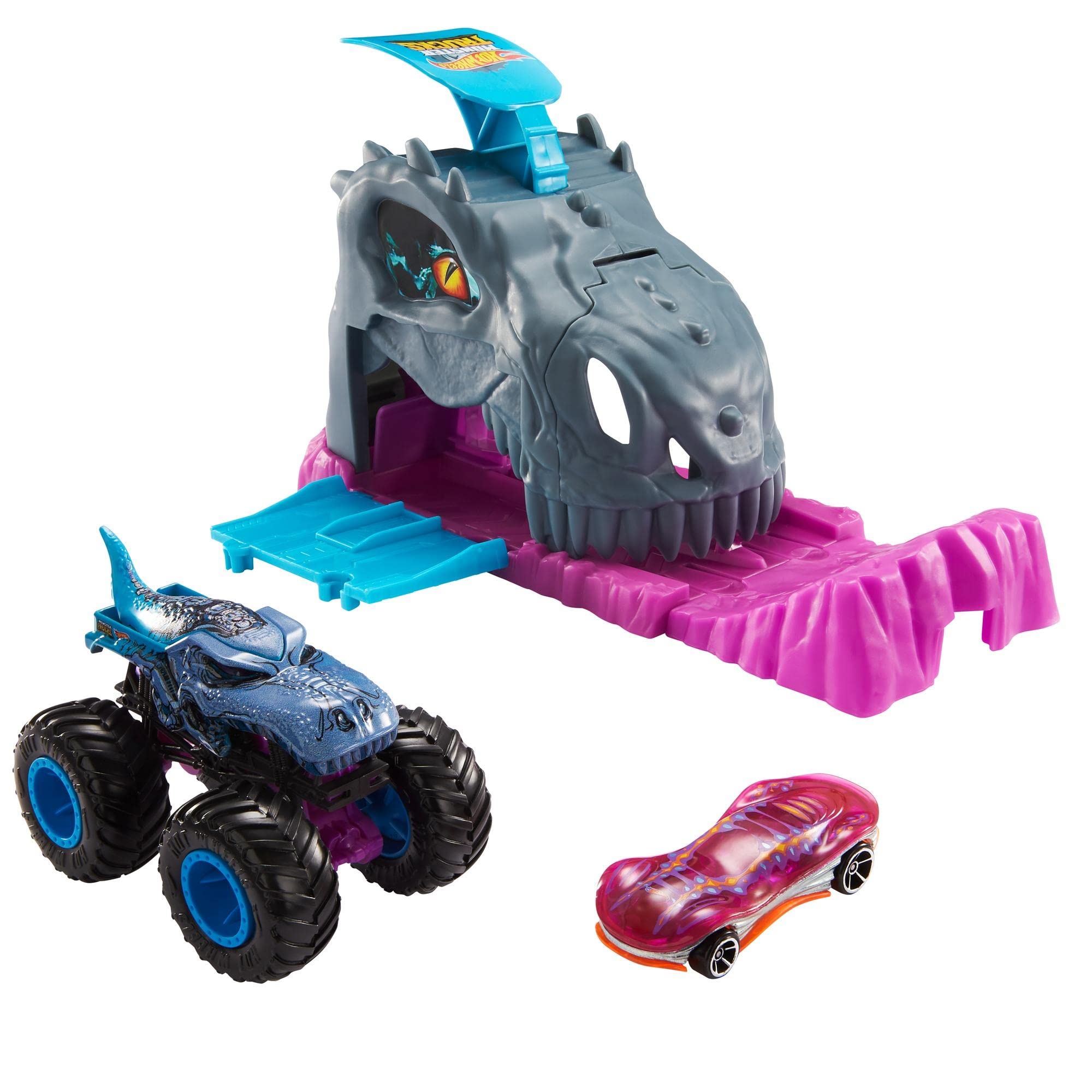 Hot Wheels Monster Truck Pit and Launcher Mega Wrex Playset