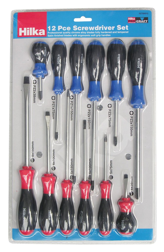 12PC Soft Grip Screwdriver Set