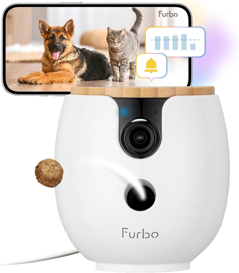 Furbo Mini 360° Pet Camera with Treat Dispenser 1080p Night Vision