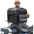 KEMIMOTO Motorcycle Dog/Cat Carrier Bags Pet Voyagers for Street Glide Road King with Passenger Seat Sissy Bar or Luggage Rack Touring Trike Models