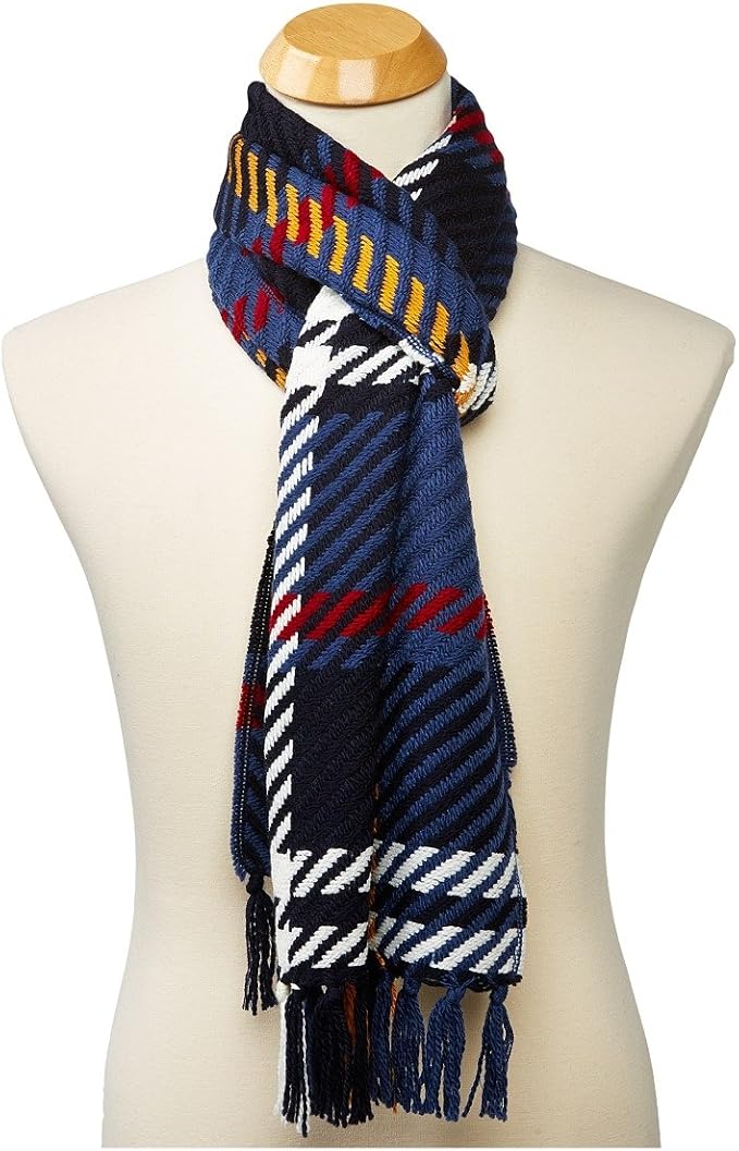 HUGO BOSS Men's Henck Scarf, Blue, One Size at Amazon Men’s Clothing