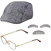 Beelittle Old Man Costume Grandpa Accessories Men Beret Hat Glasses Moustache Eyebrows Set
