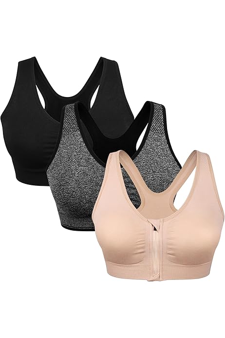 CYDREAM Women Wireless Bra Front Adjustable Straps Post